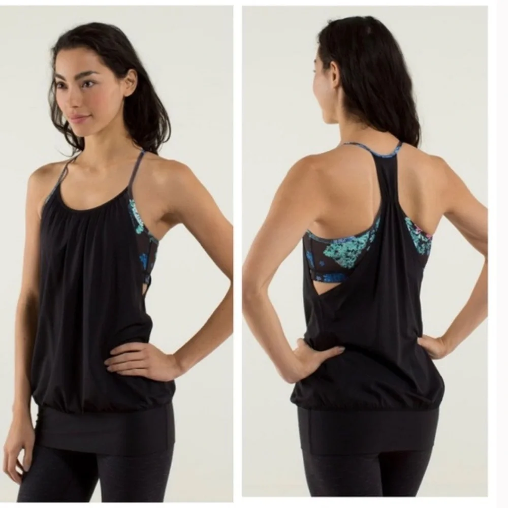 Lululemon No Limits 2 in 1 Racer Back Sports Bra Top EUC 6